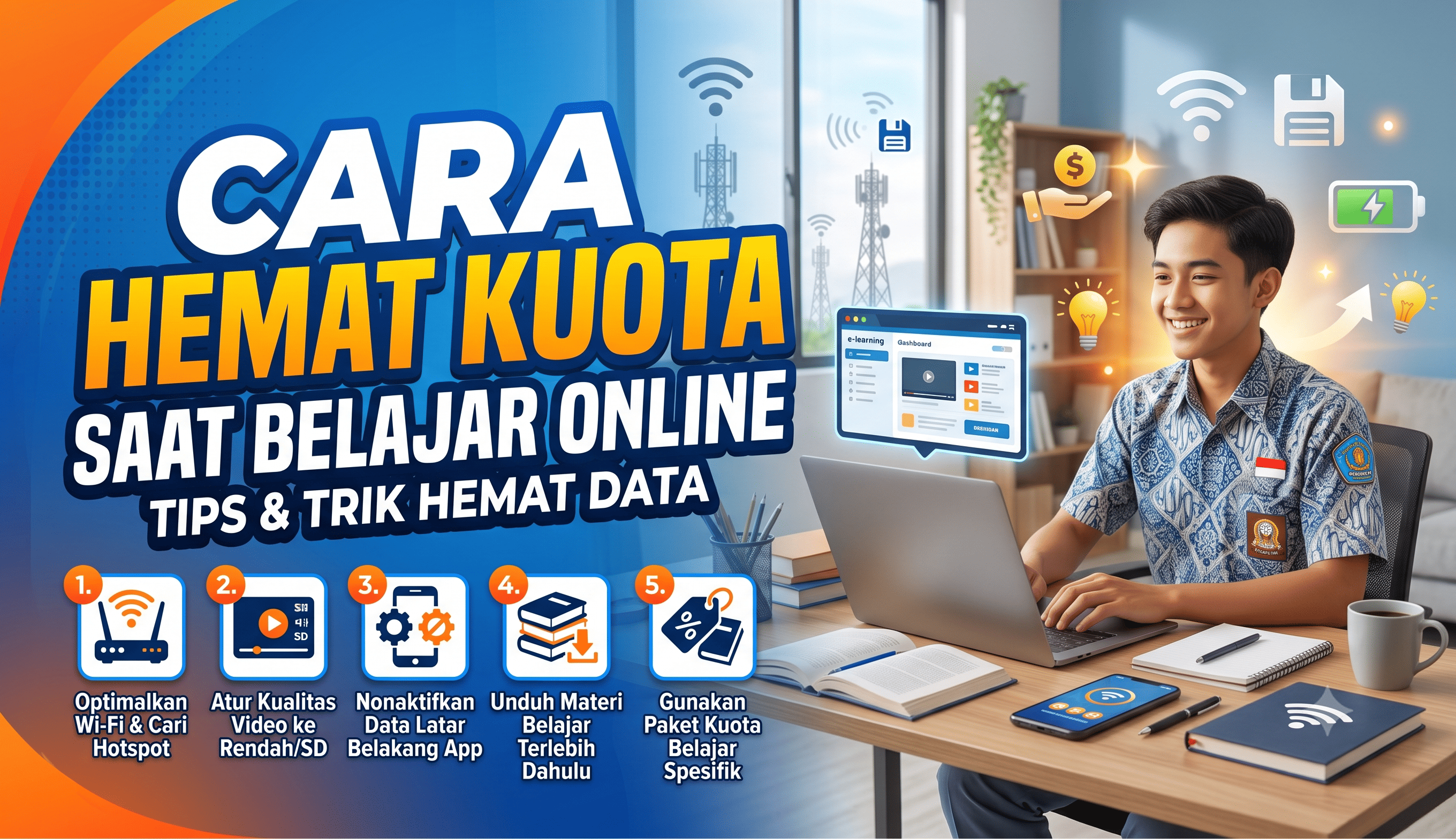 Cara Hemat Kuota saat Belajar Online